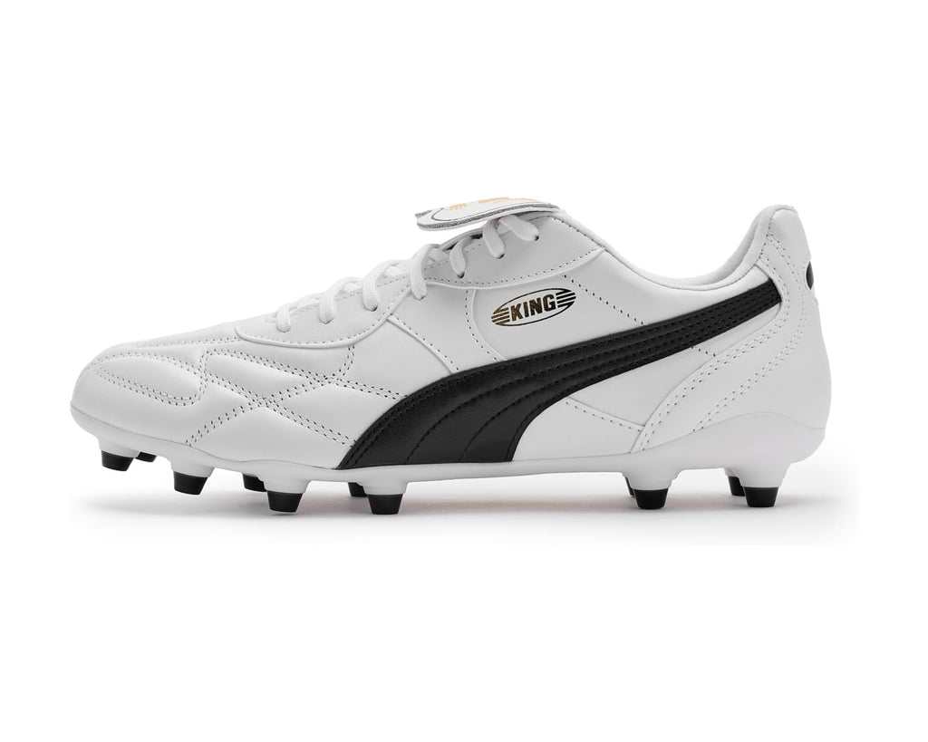 Men's PUMA King Top Firm, Artificial Ground Soccer Cleats White/Black