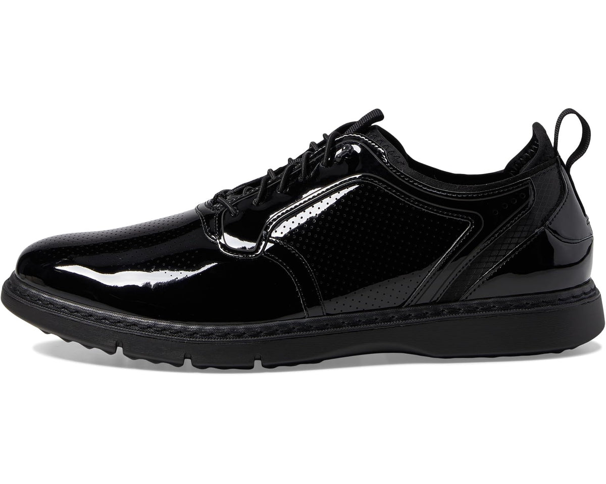 Men's Stacy Adams Spyre Plain Toe Elastic Lace Black Patent