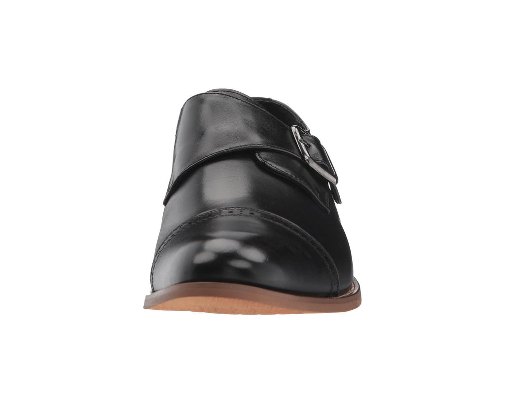 Men's Stacy Adams Desmond Cap-Toe Monk-Strap Loafer Black