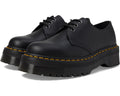 Unisex Dr. Martens 1461 Quad Smooth Leather Platform Shoes Black Polished Smooth