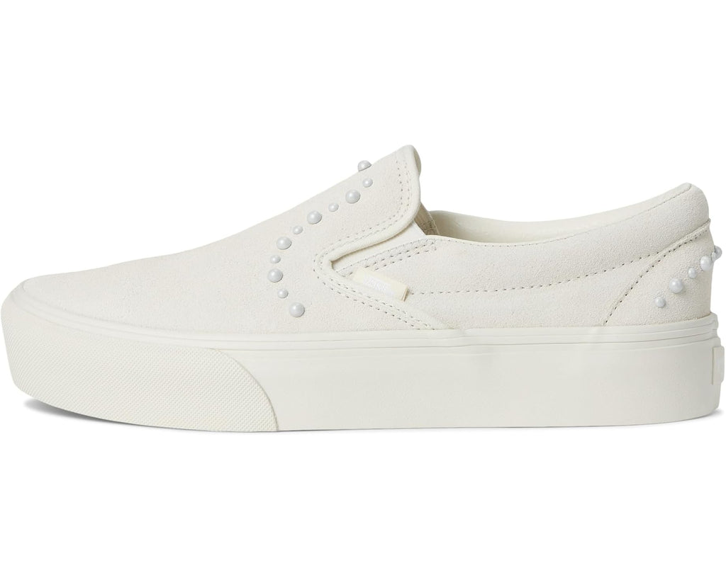 Unisex Vans Classic Slip-On Platform Pearls Marshmallow