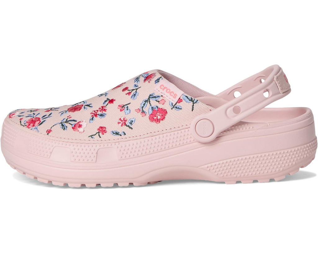 Unisex Crocs Classic Crafted Canvas Clogs Floral Cotton Candy