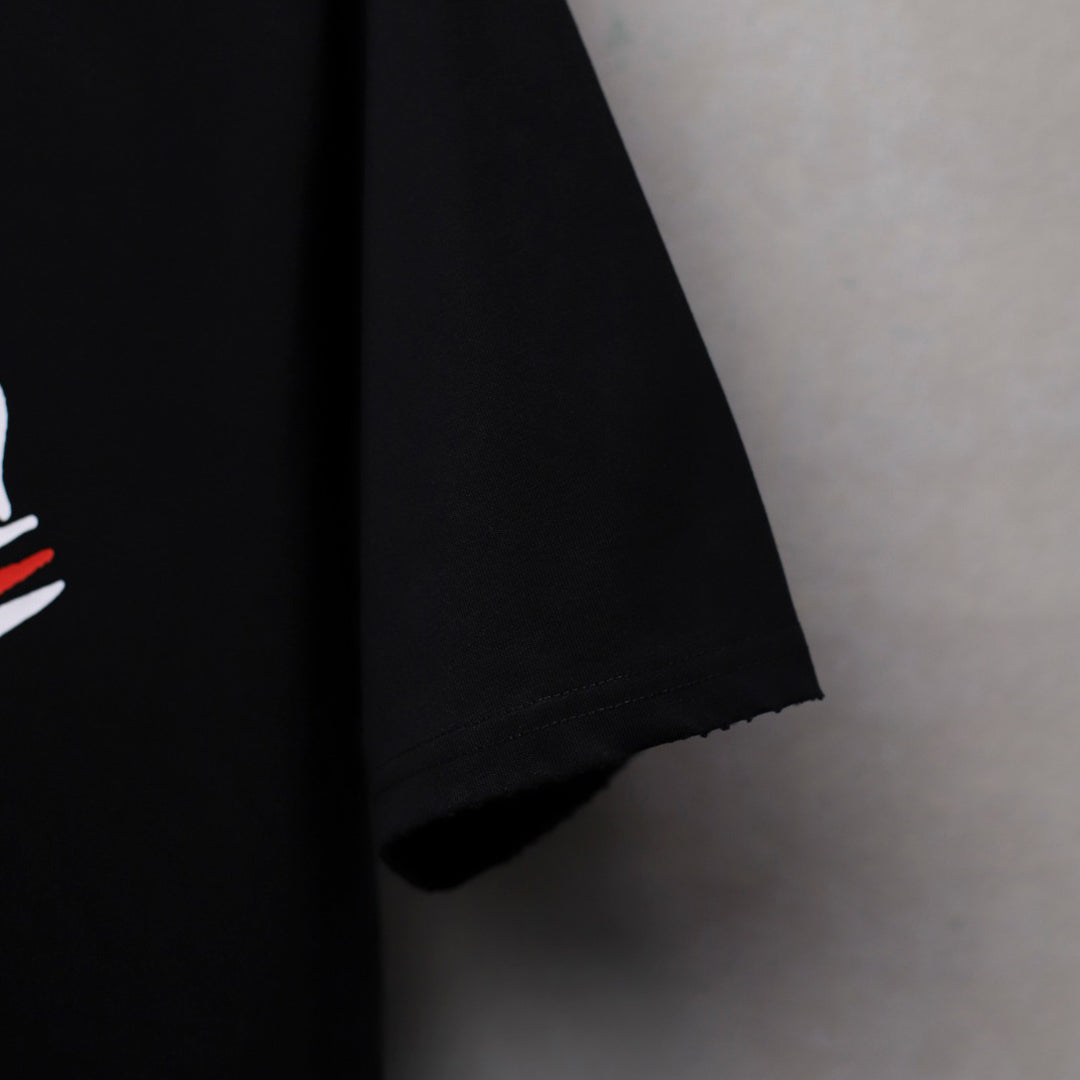 Balenciaga Handwritten Wave Logo T-Shirt in Black & White