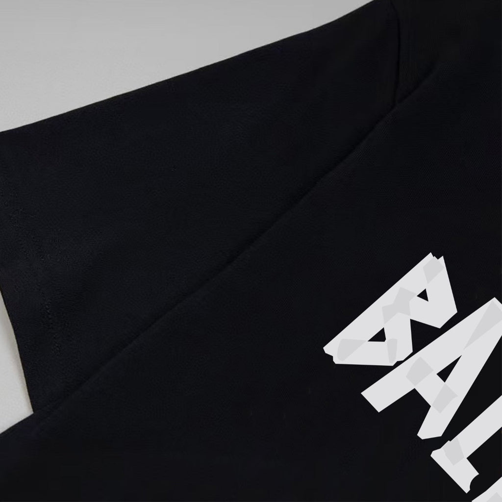 Balenciaga Brushstroke Logo T-Shirt in Black & White