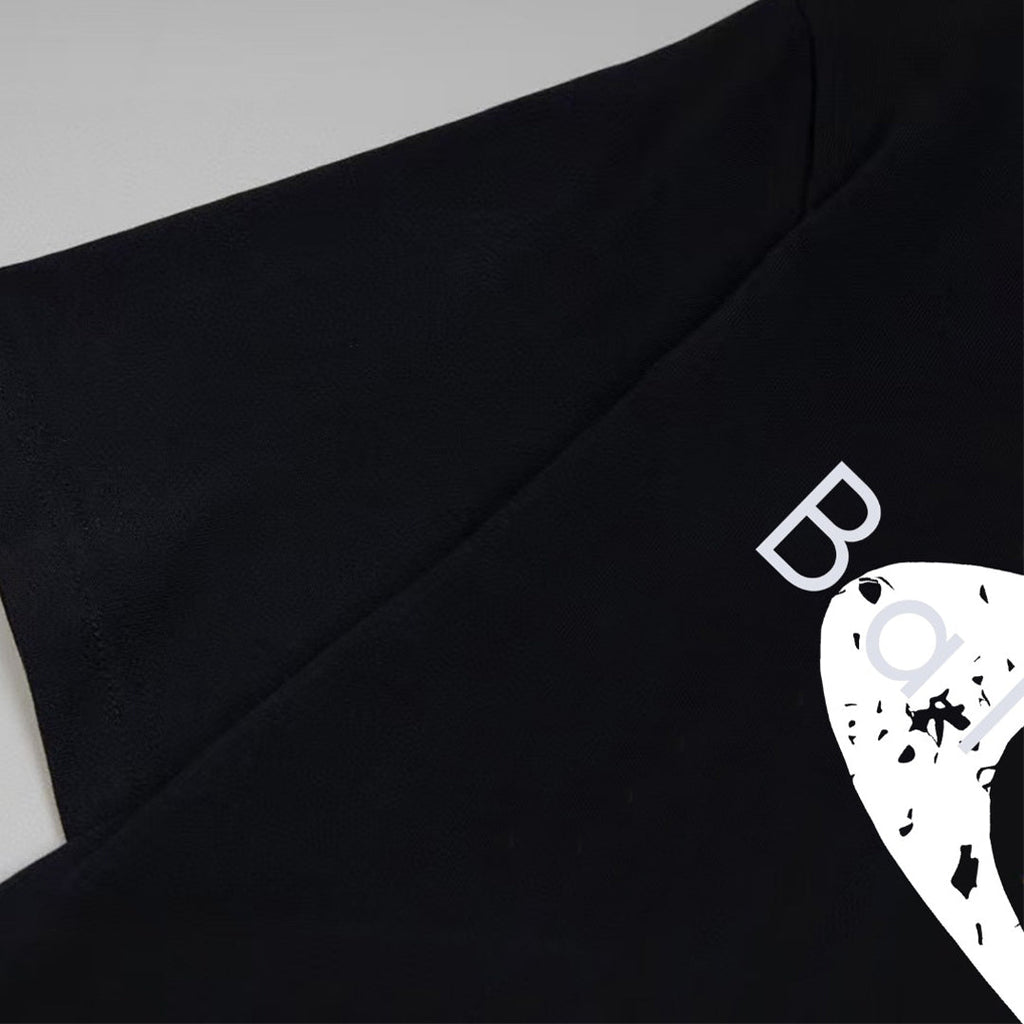 Balenciaga Distressed G Emblem T-Shirt in Black & White