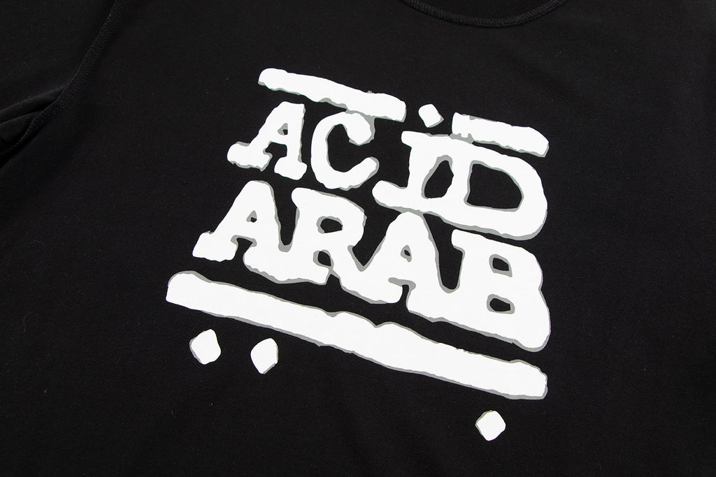 Balenciaga Acid Arab Brush Lettering T-Shirt in Black & White