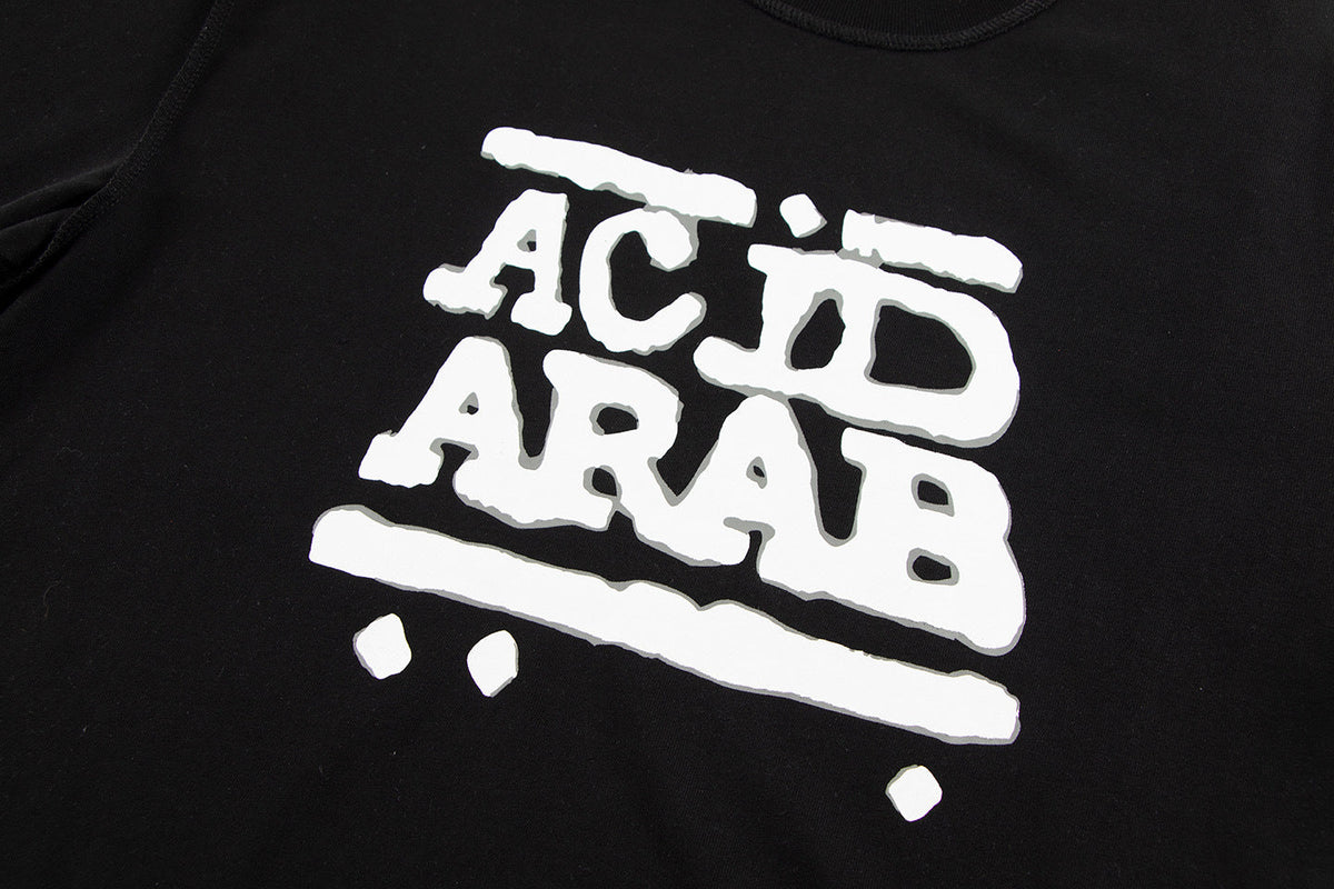 Balenciaga Acid Arab Brush Lettering T-Shirt in Black & White