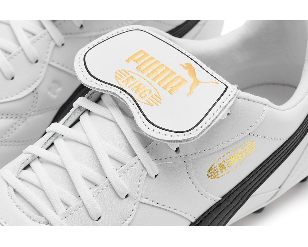 Men's PUMA King Top Firm, Artificial Ground Soccer Cleats White/Black