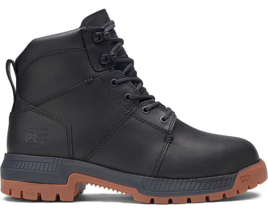 Men's Timberland PRO Montauk 6 Inch Steel Safety Toe Black/Gum