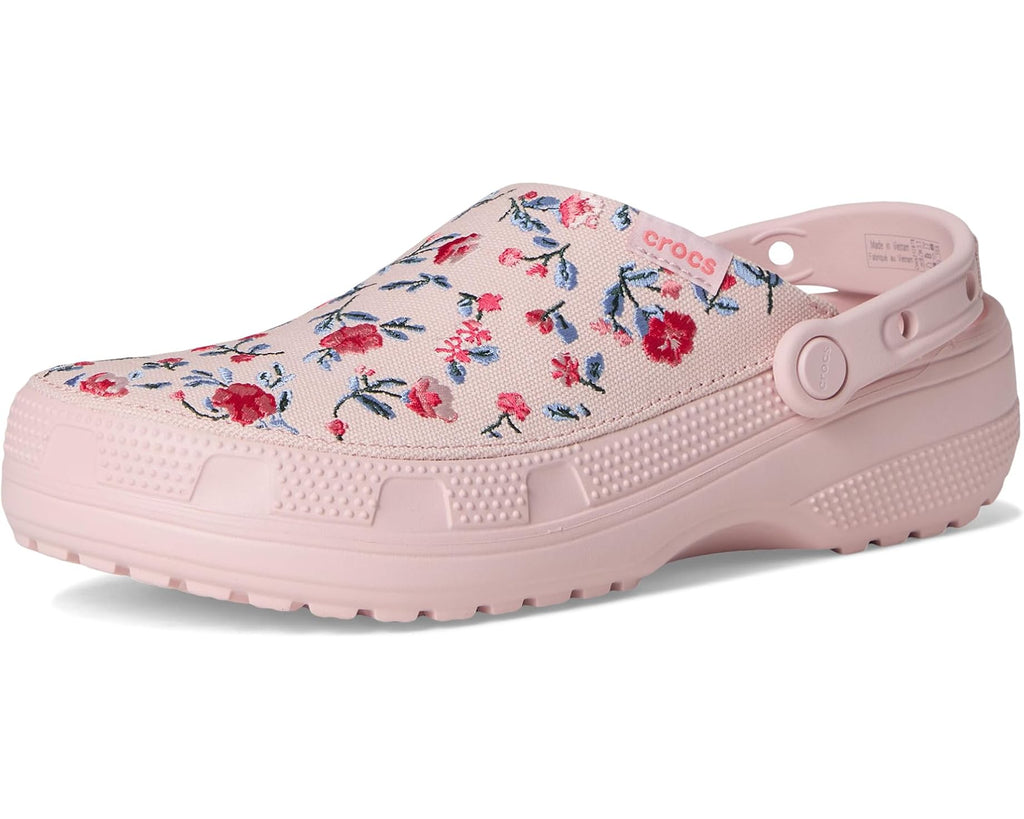 Unisex Crocs Classic Crafted Canvas Clogs Floral Cotton Candy