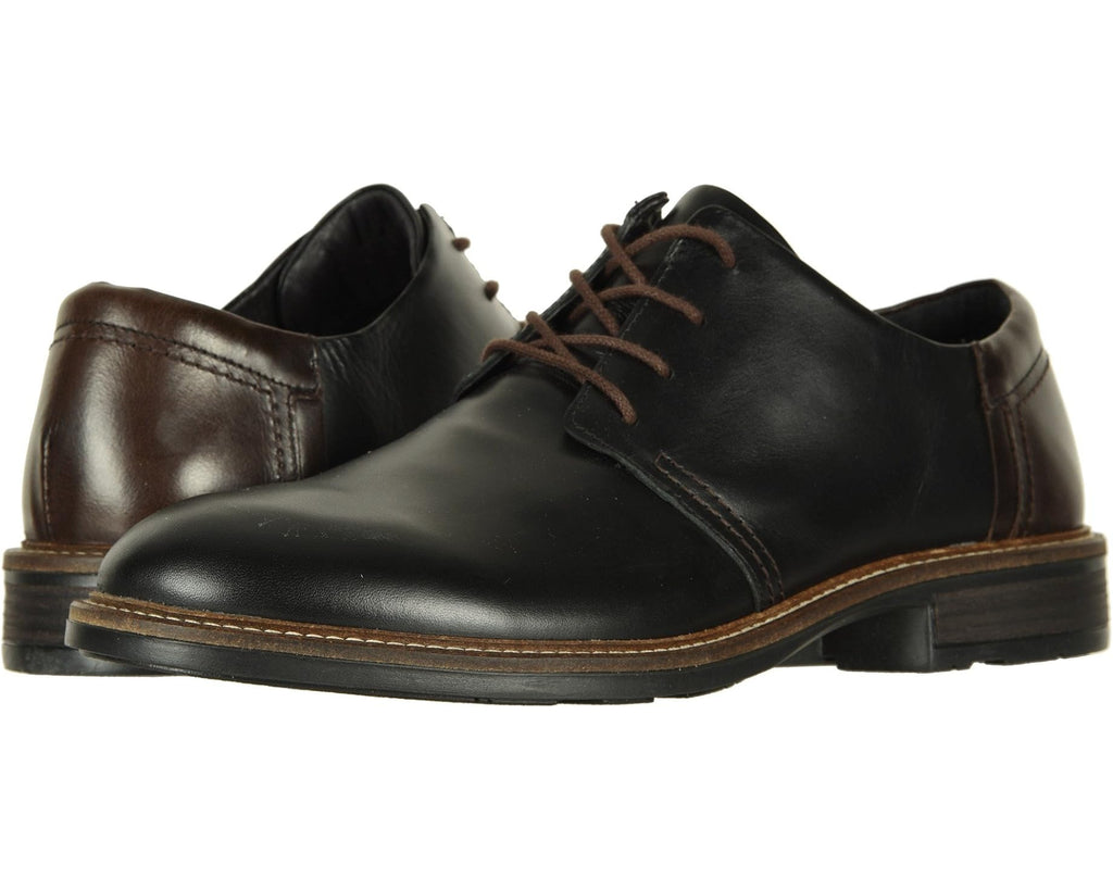 Men's Naot Chief Black Raven Leather/Walnut Leather
