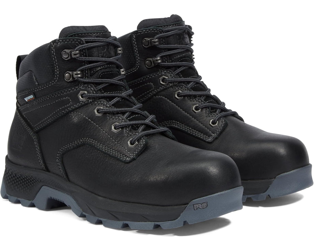 Men's Timberland PRO TITAN EV 6 Composite Safety Toe Waterproof Black Rustler