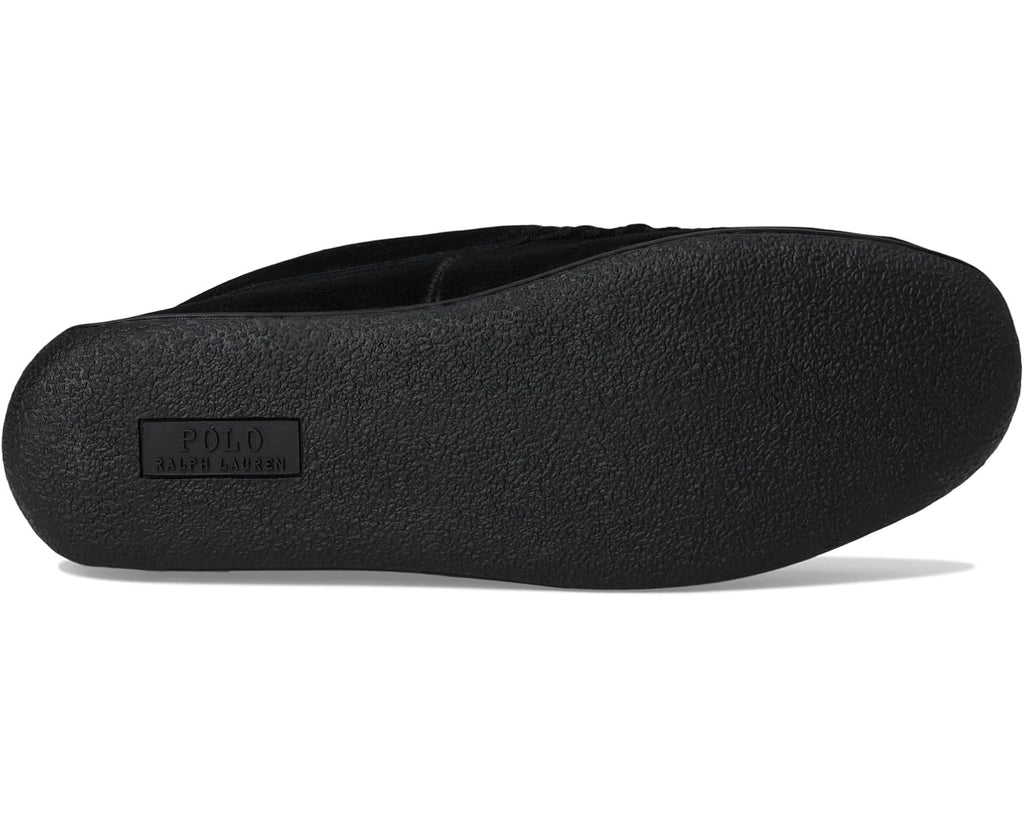 Men's Polo Ralph Lauren Brenan Bear Moc Slipper Suede/Holidybear Black
