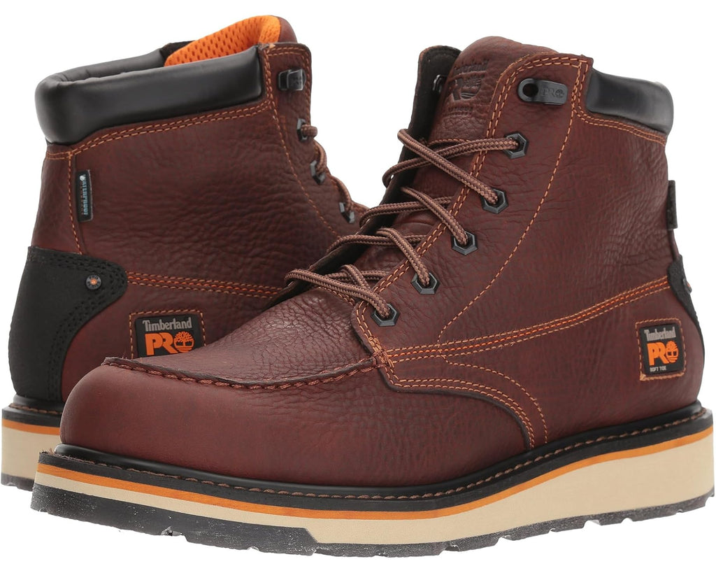 Men's Timberland PRO Gridworks 6 Moc Soft Toe Waterproof Brown Tempest Rancher