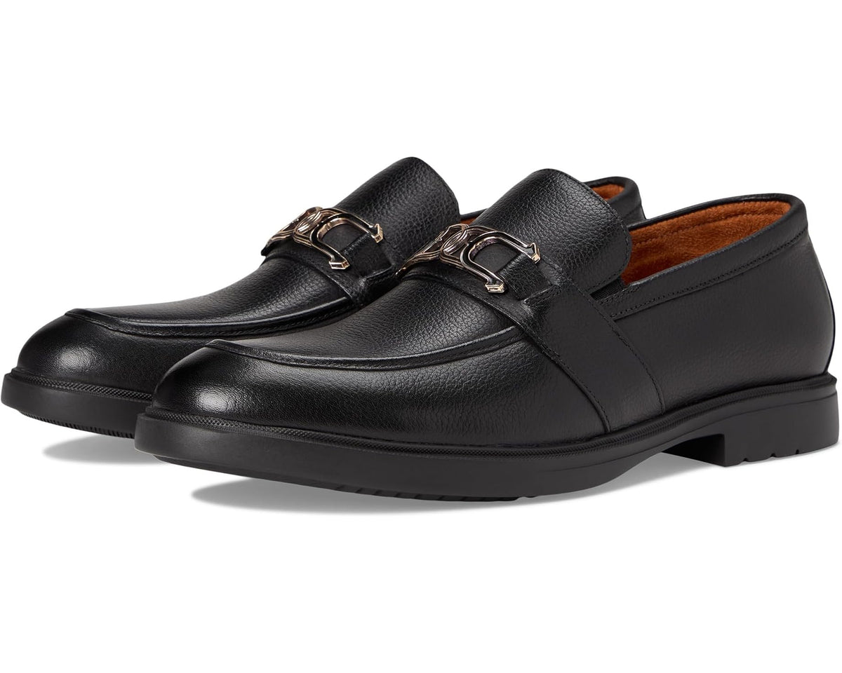 Men's Stacy Adams Todridge Moc Toe Slip-On Loafer Black Tumble