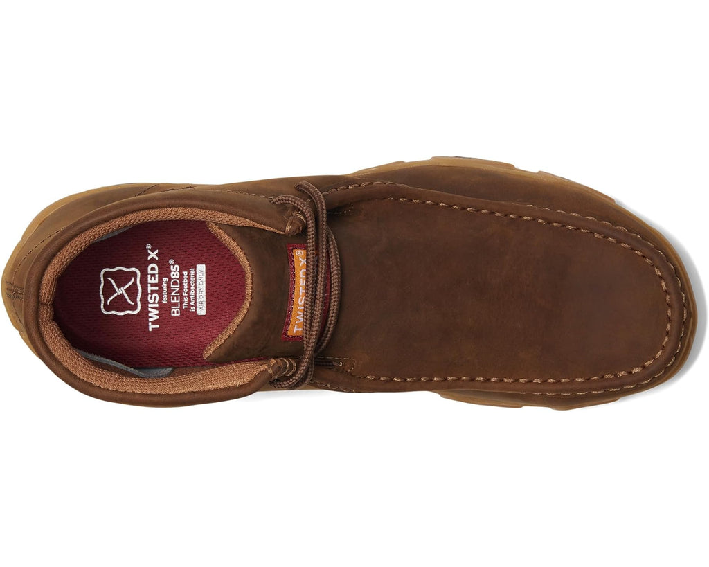 Men's Twisted X Work Work Chukka Driving Moc Distressed Saddle
