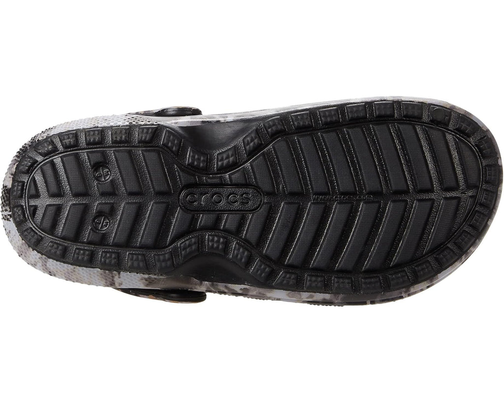 Unisex Crocs Classic Lined Tie-Dye Clog Black/Bleach Dye