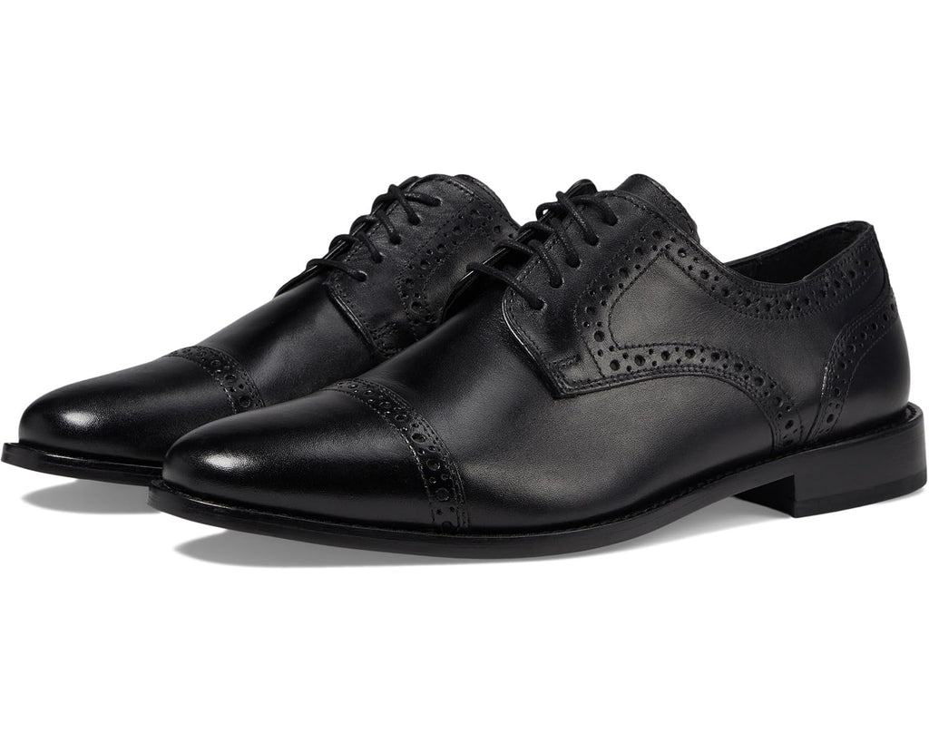 Men's Nunn Bush Norcross Cap Toe Dress Casual Oxford Black