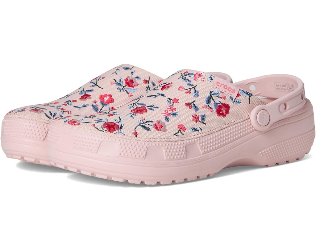 Unisex Crocs Classic Crafted Canvas Clogs Floral Cotton Candy