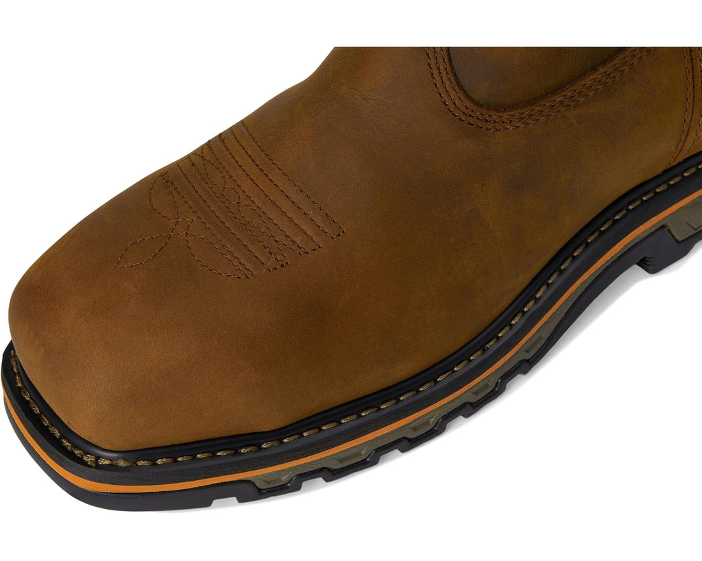 Men's Timberland PRO True Grit BOA Pull-On Composite Safety Toe Waterproof Earth Bandit Brown
