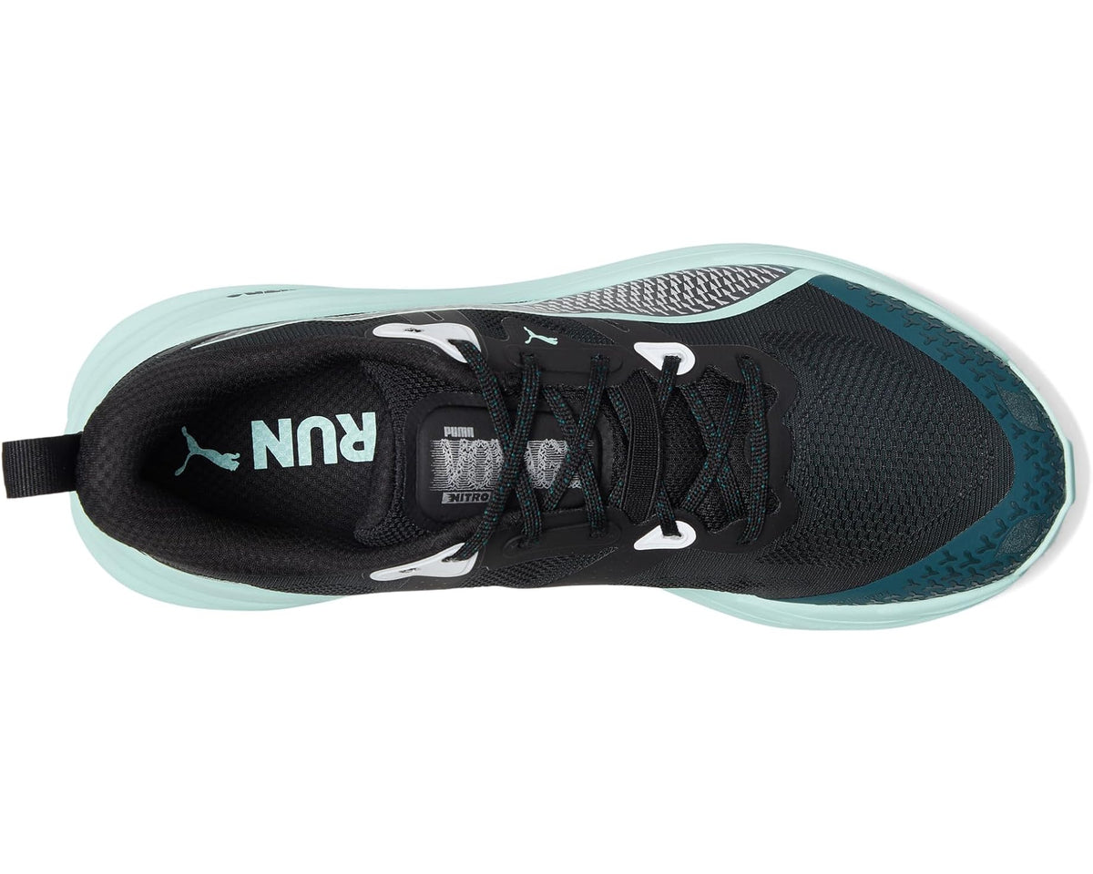Men's PUMA Voyage Nitro Trail Running Shoes Green Terrain/Mint Melt