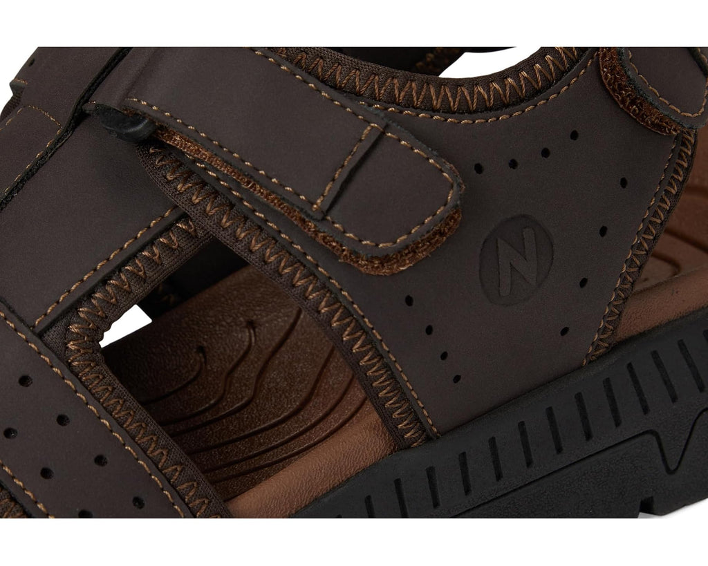 Men's Nunn Bush Lauguna Closed Toe Fisherman Sport River Lightweight Sandals Brown