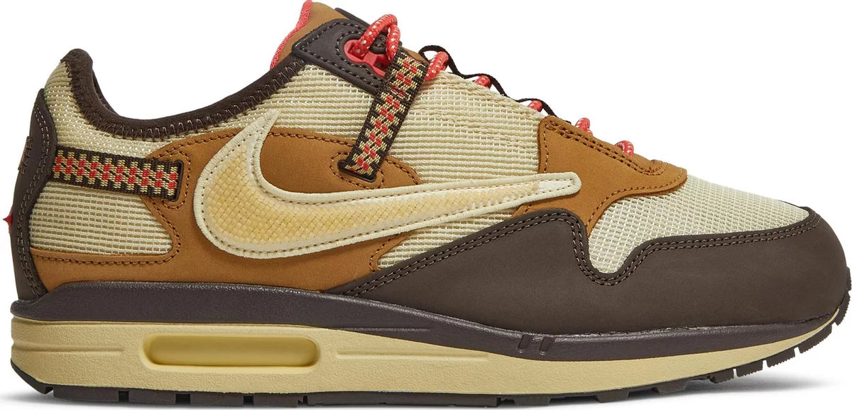 Nike Mens Travis Scott x Air Max 1 Sneakers - 'Baroque Brown'