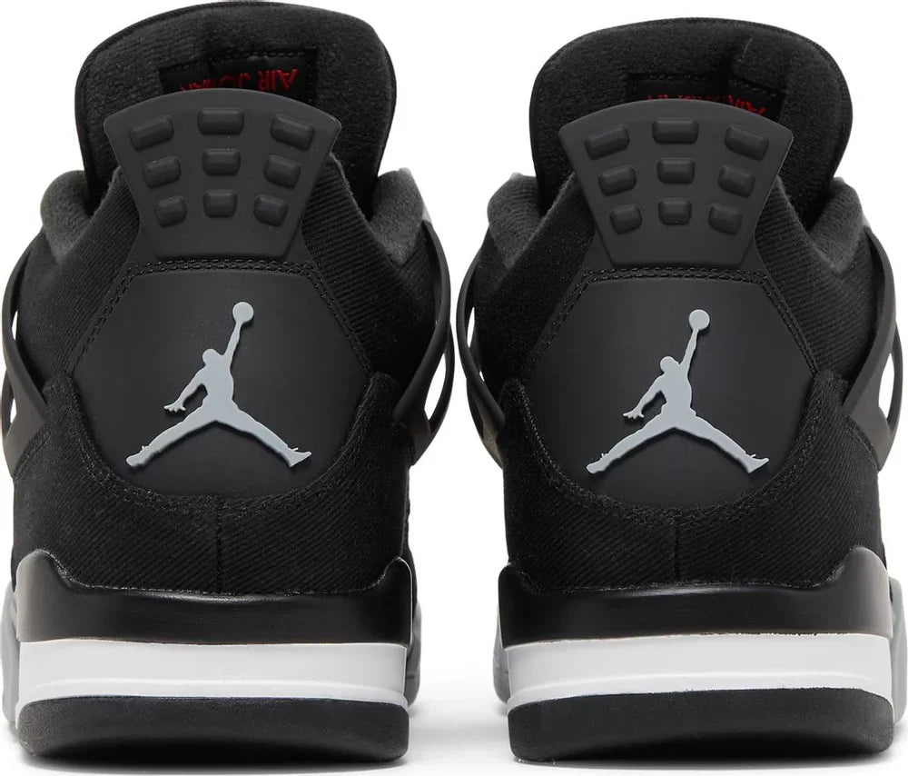 Nike Mens Air Jordan 4 Retro SE Sneakers - 'Black Canvas'