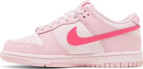 Nike Grade School Womens Dunk Low Sneakers - 'Triple Pink'