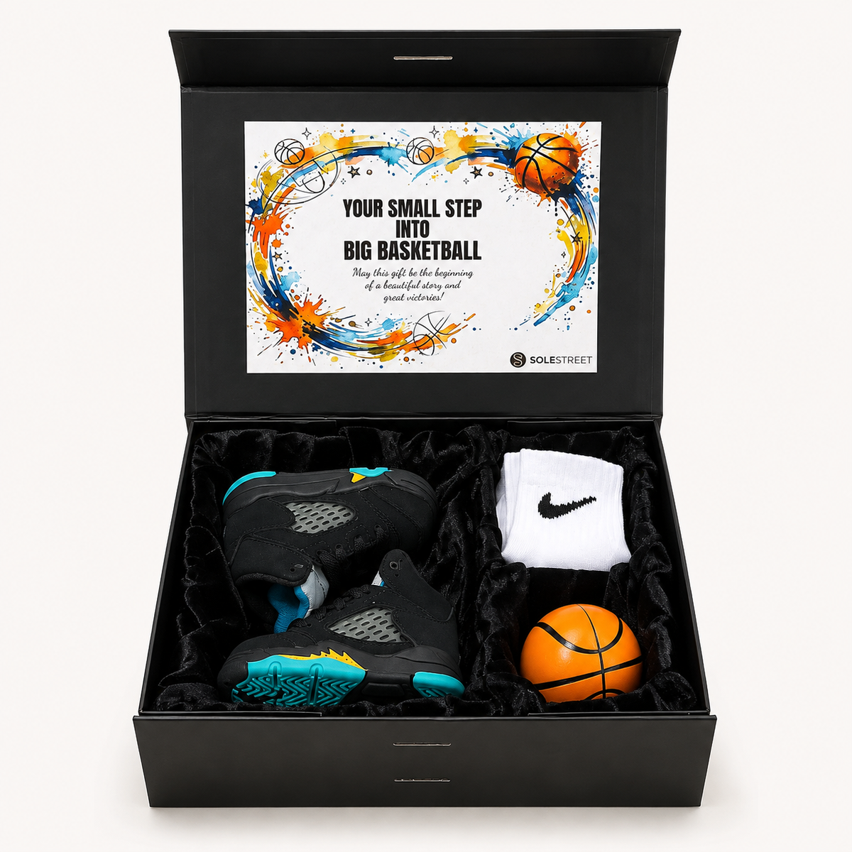 BABY GIFT BOX - JORDAN 5 AQUA