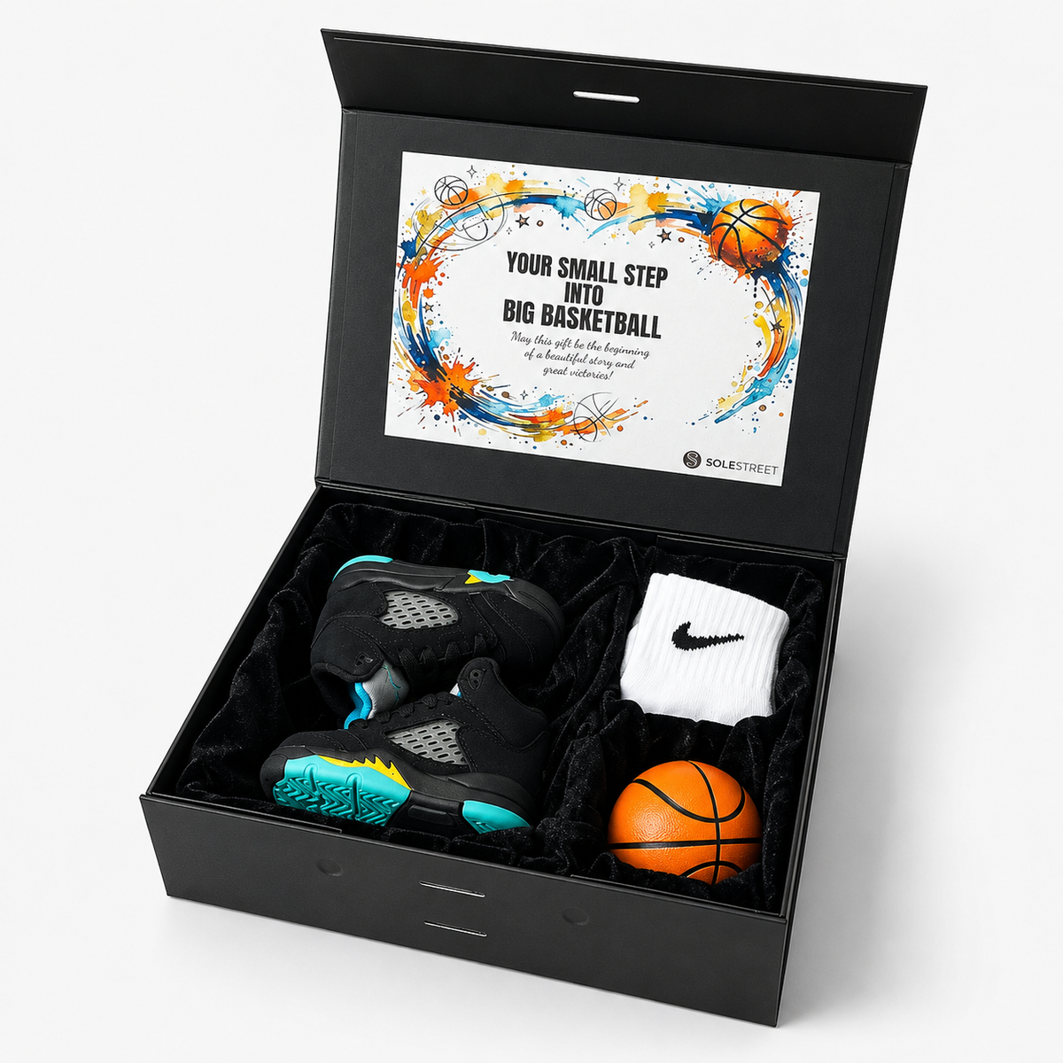 BABY GIFT BOX - JORDAN 5 AQUA