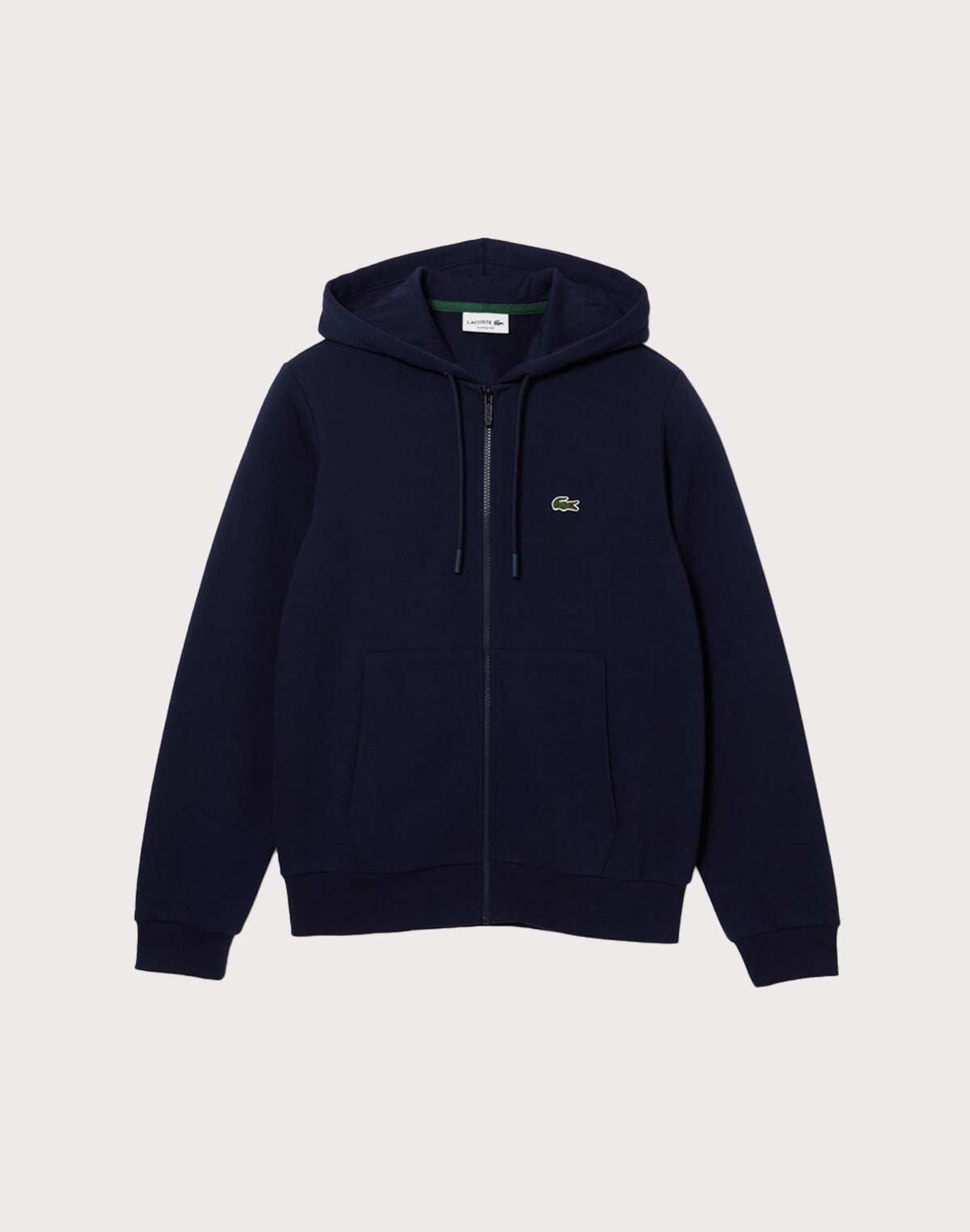 Lacoste Solid Fleece Hooded Jacket