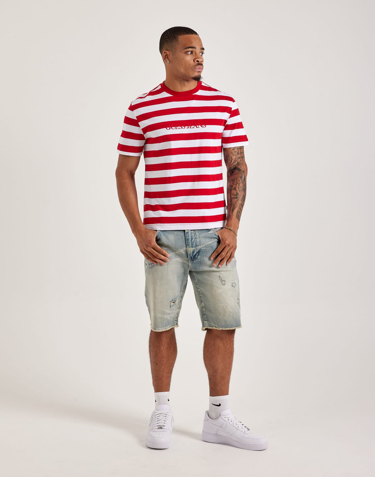Guess Striped Logo Tee
