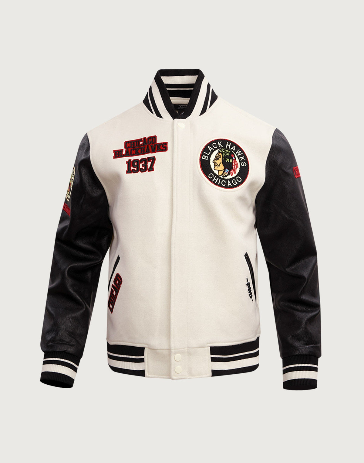 Pro Standard NHL Chicago Blackhawks Retro Classic Rib Wool Varsity Jacket