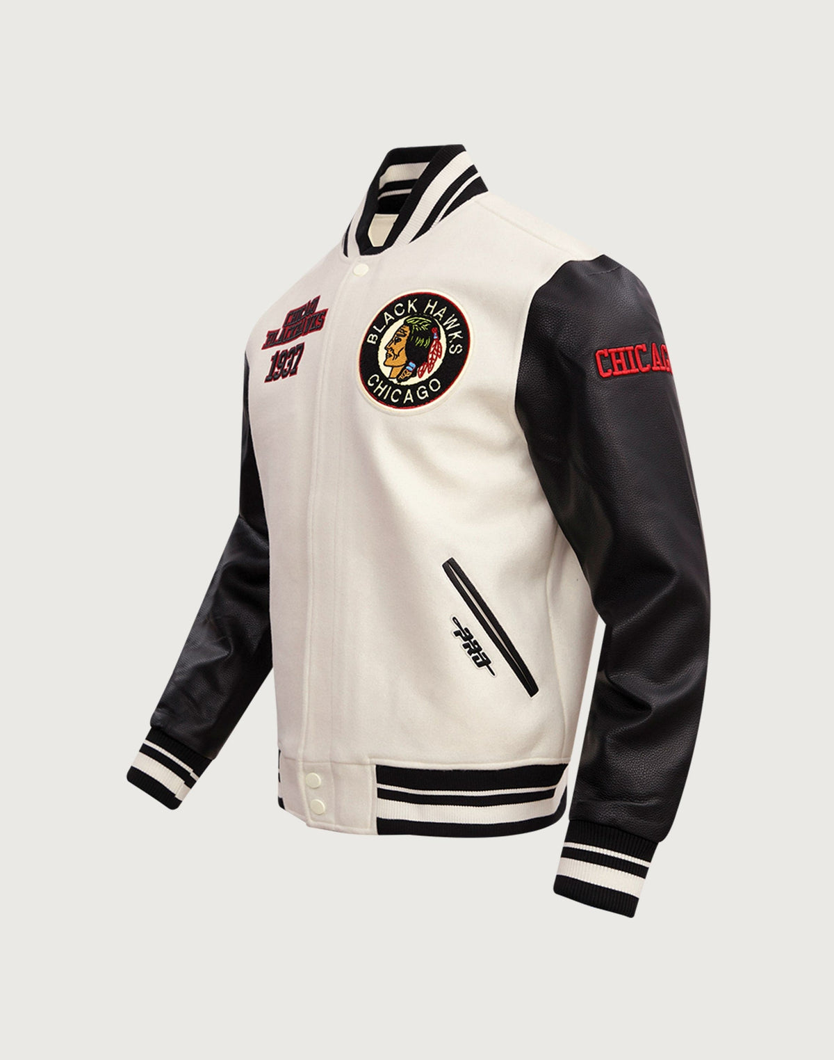 Pro Standard NHL Chicago Blackhawks Retro Classic Rib Wool Varsity Jacket