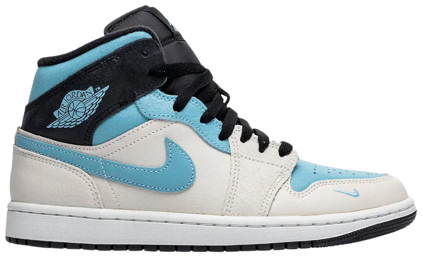 Nike Mens Air Jordan 1 Mid SE 'Summit White Blue Chill'