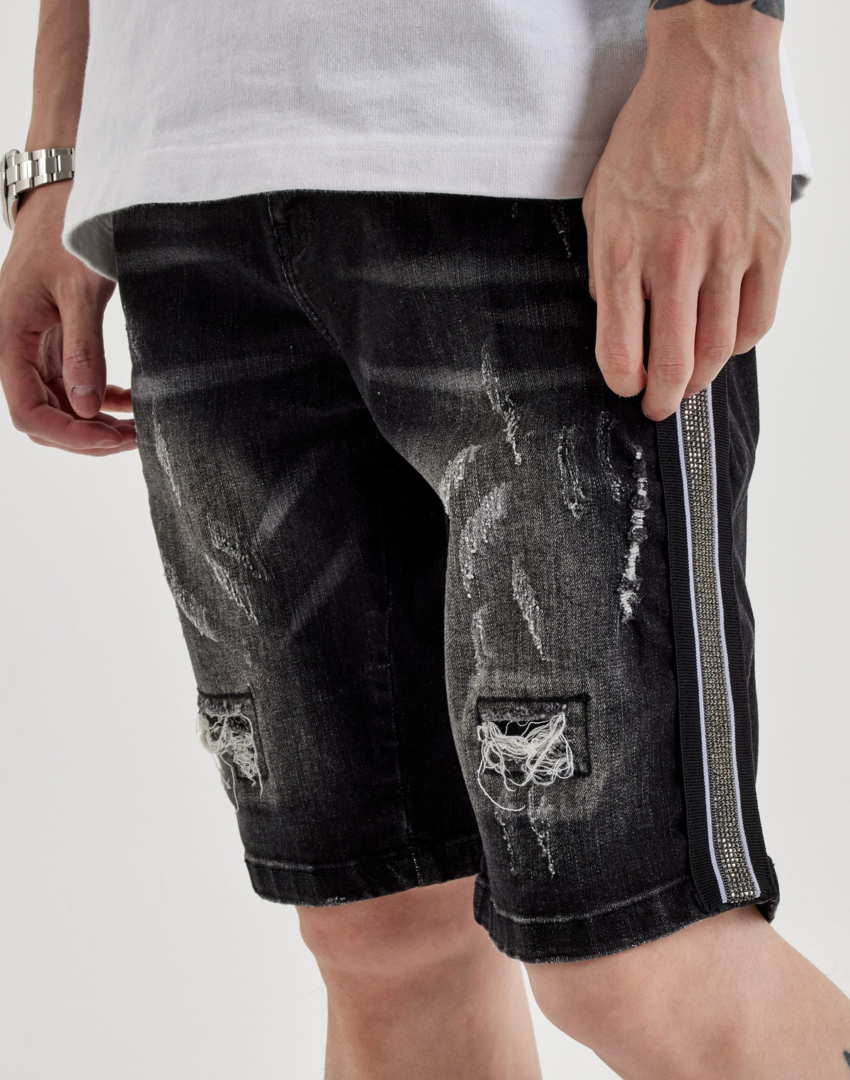 Kilogram Rhinestone Denim Shorts
