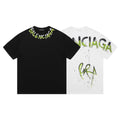 Balenciaga Spray Paint Logo T-Shirt in Black & White