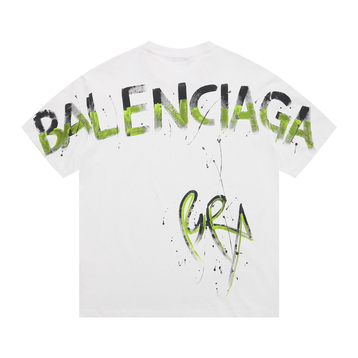 Balenciaga Spray Paint Logo T-Shirt in Black & White