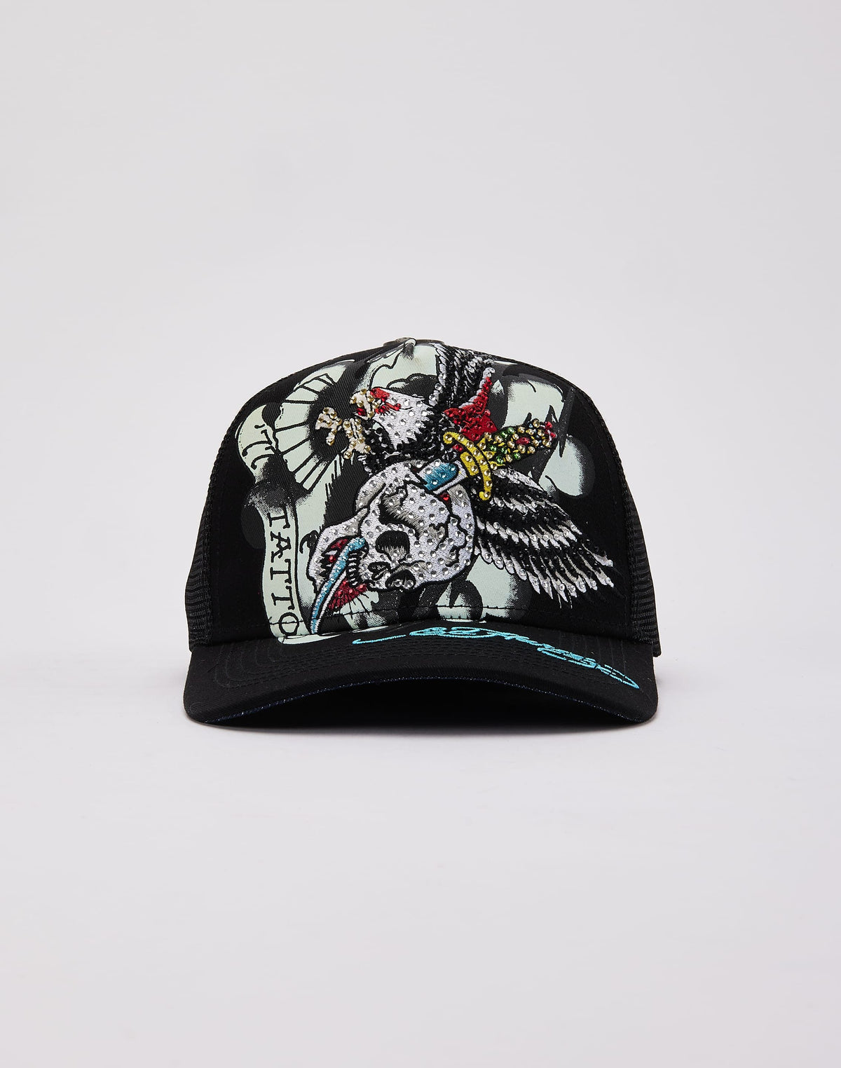 Ed Hardy Eagle Rhinestone Trucker Hat