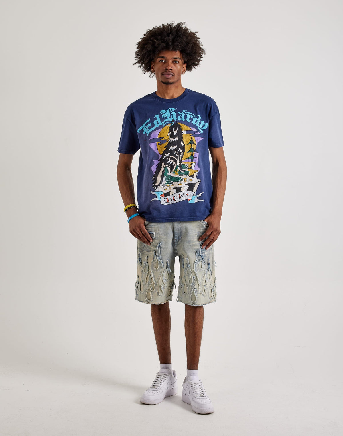 Ed Hardy  Don Wolf Short Sleeve Boxy Tee