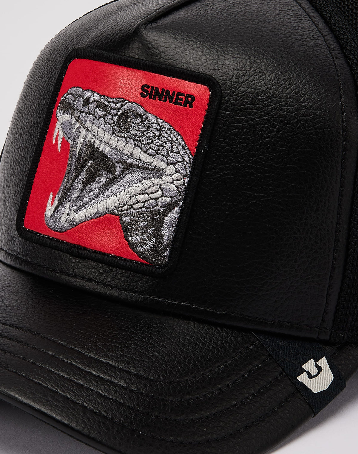 Goorin Bros Faux Leather Pop Snake Trucker Hat