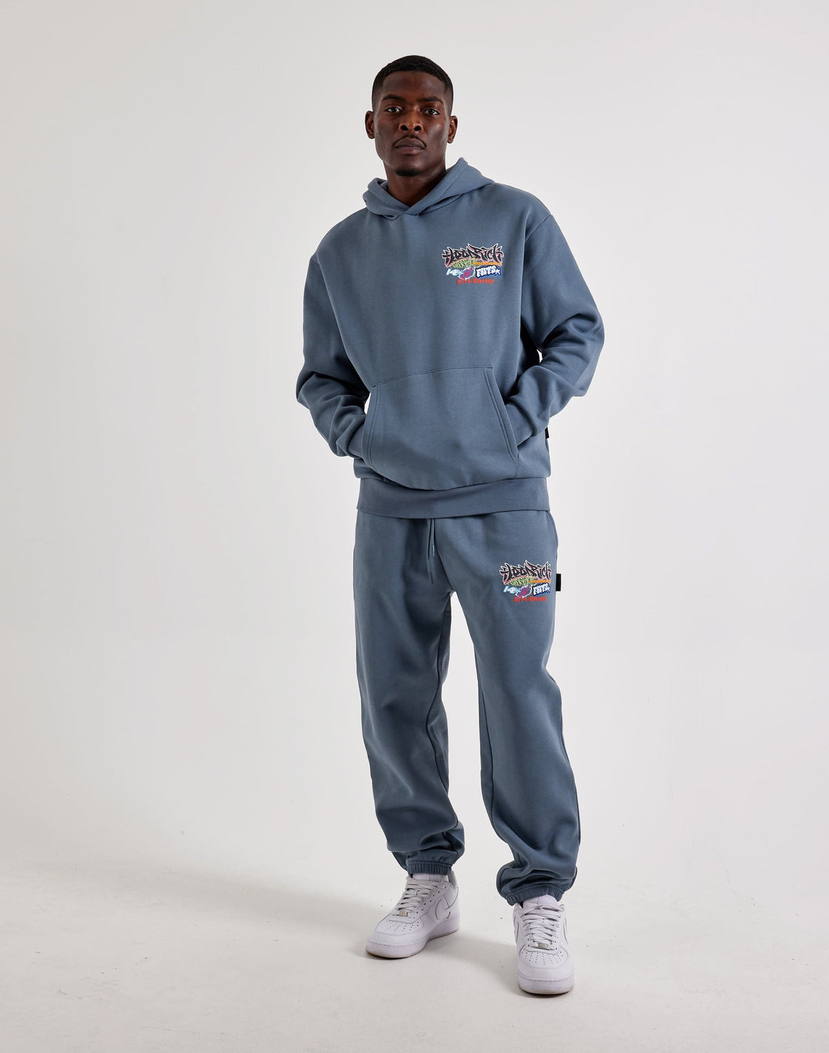 Hoodrich Graffiti Oversized Pullover Fleece Hoodie