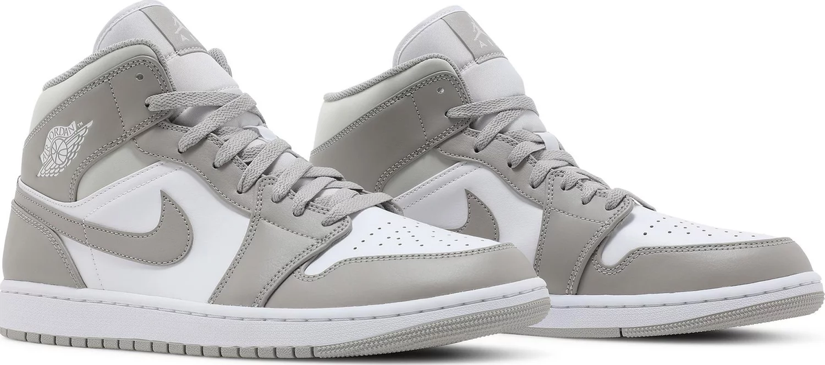 Nike Mens Air Jordan 1 Mid Sneakers - 'College Grey'