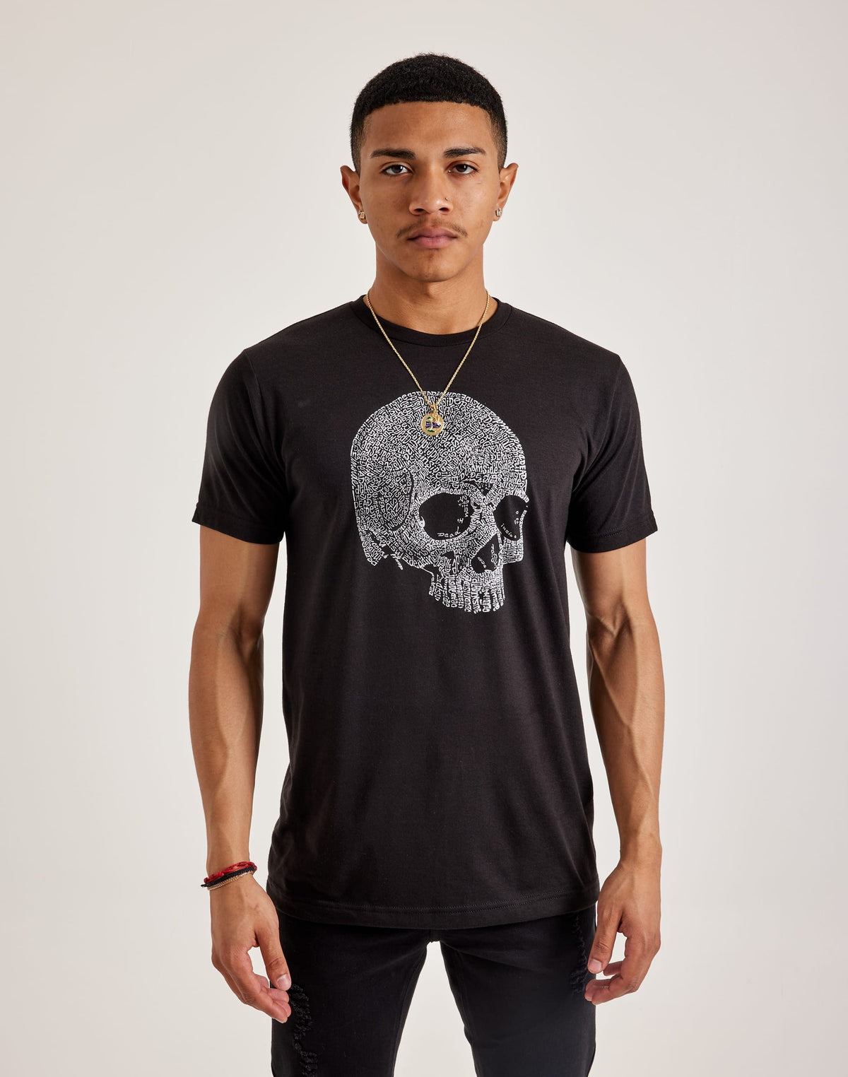 LA Pop Art Word Art Dead Inside Skull Tee