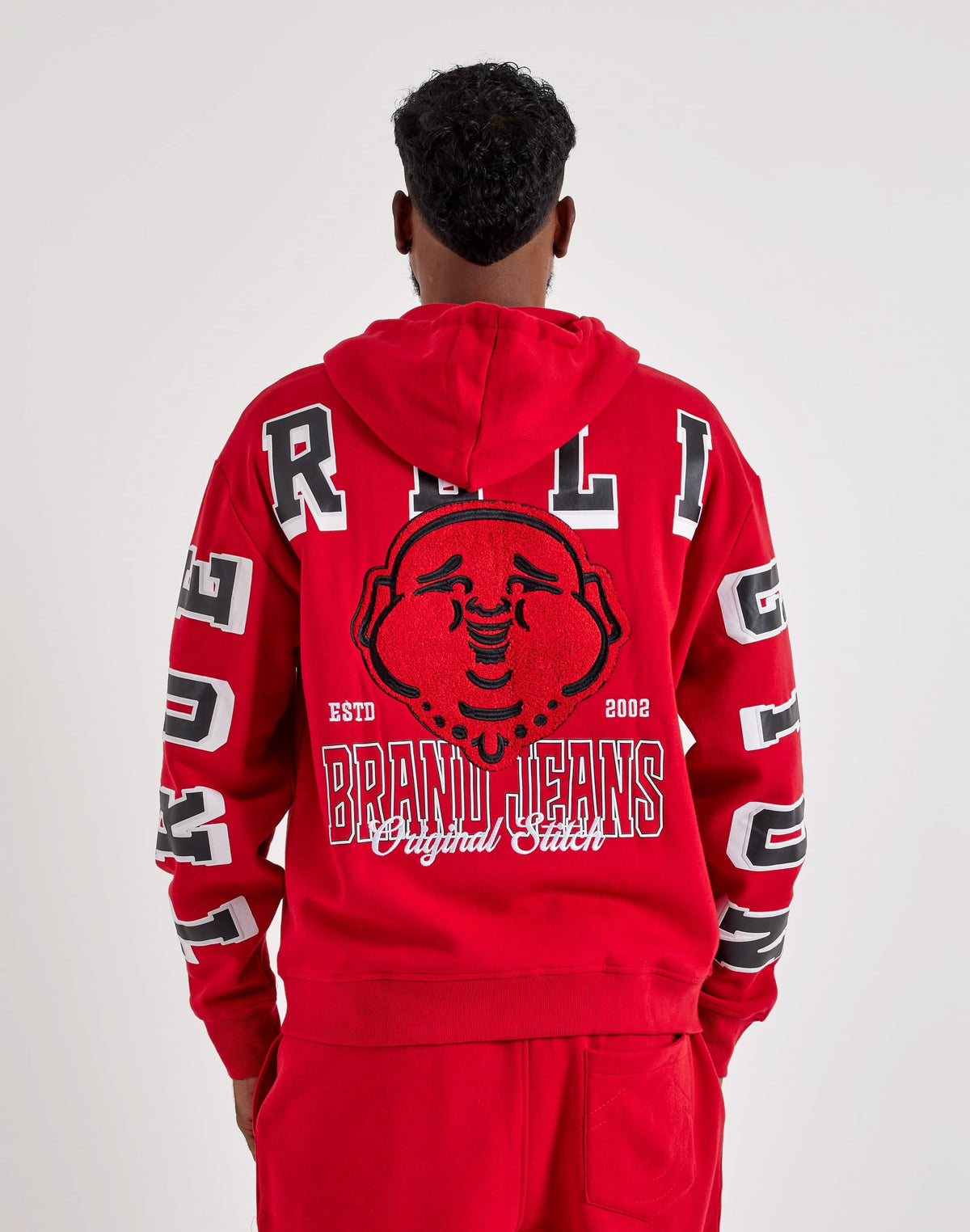 True Religion Buddha Logo Full-Zip Fleece Hoodie