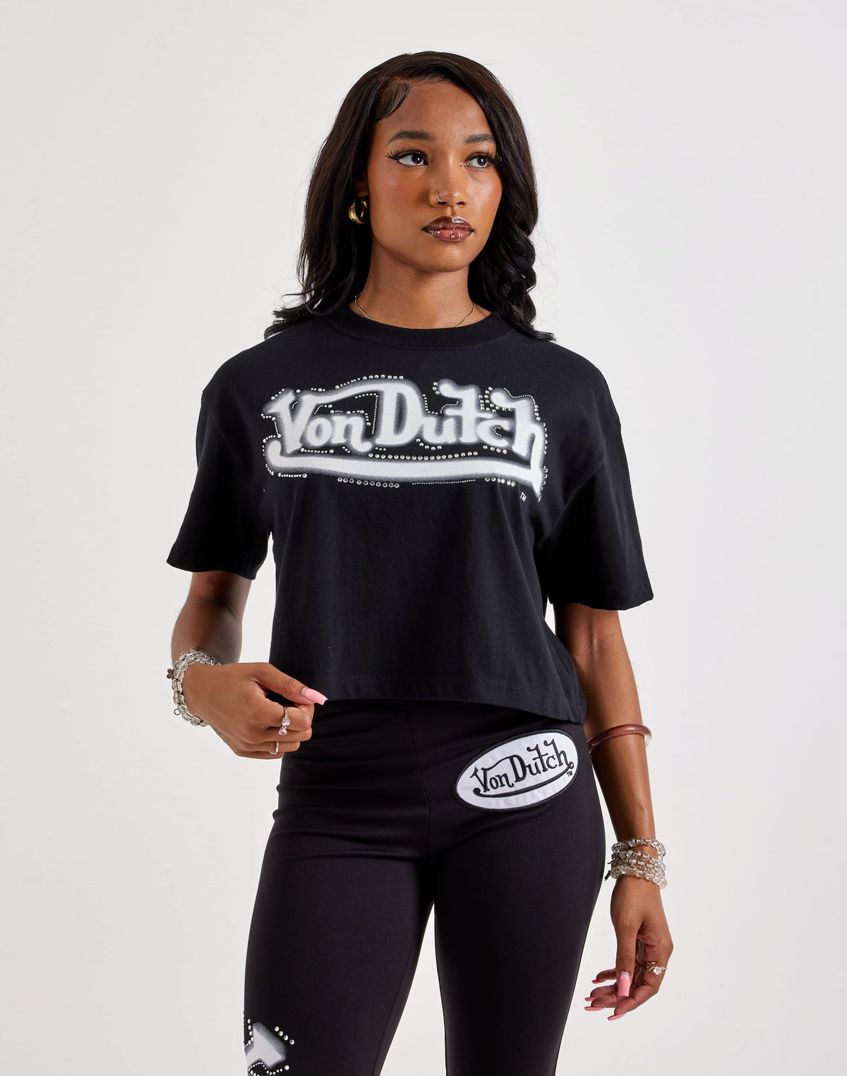 Von Dutch Boxy Cropped Tee