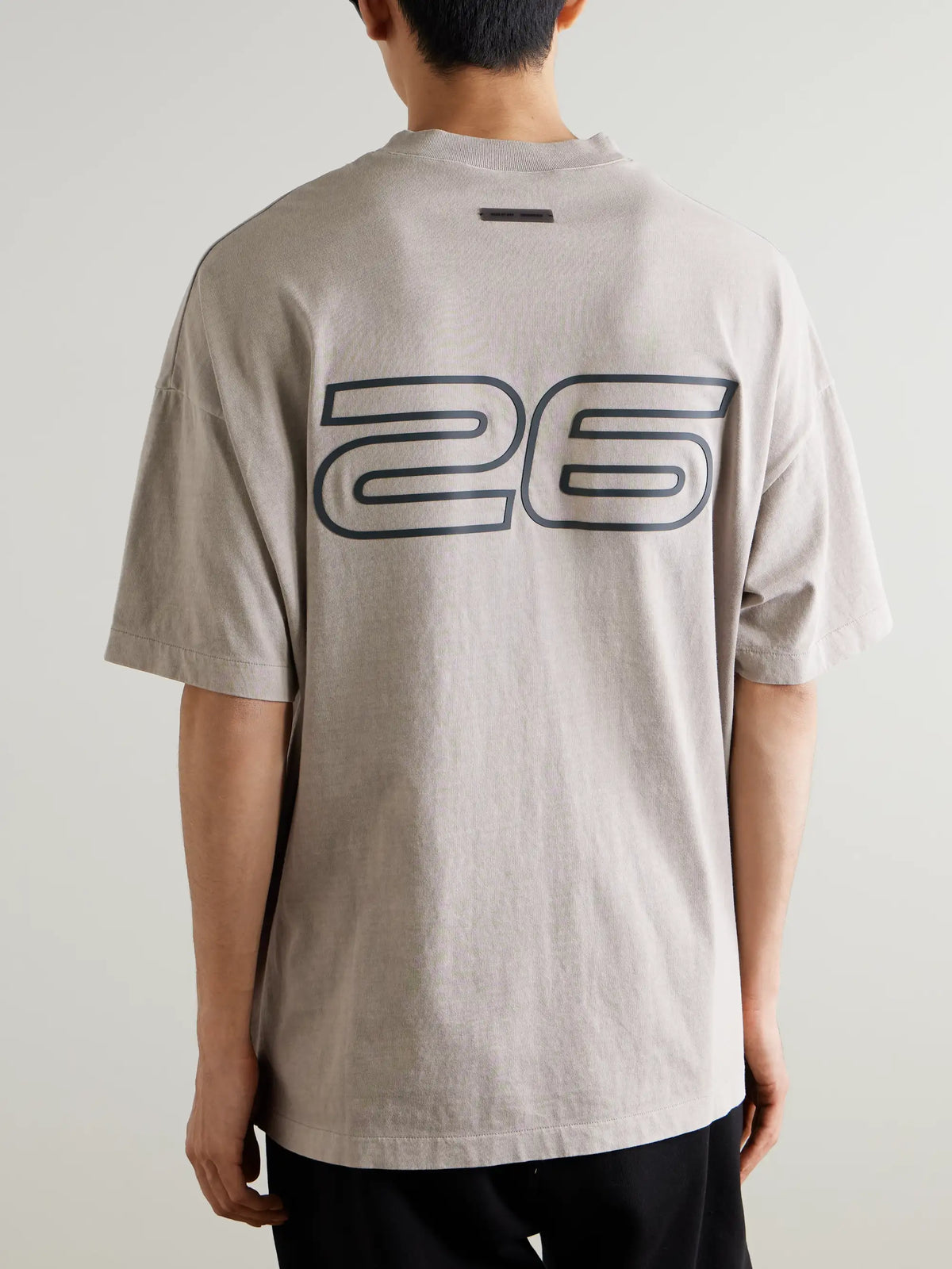 FEAR OF GOD ESSENTIALS 90s Oversized Logo-Print Cotton-Jersey T-Shirt - Gray
