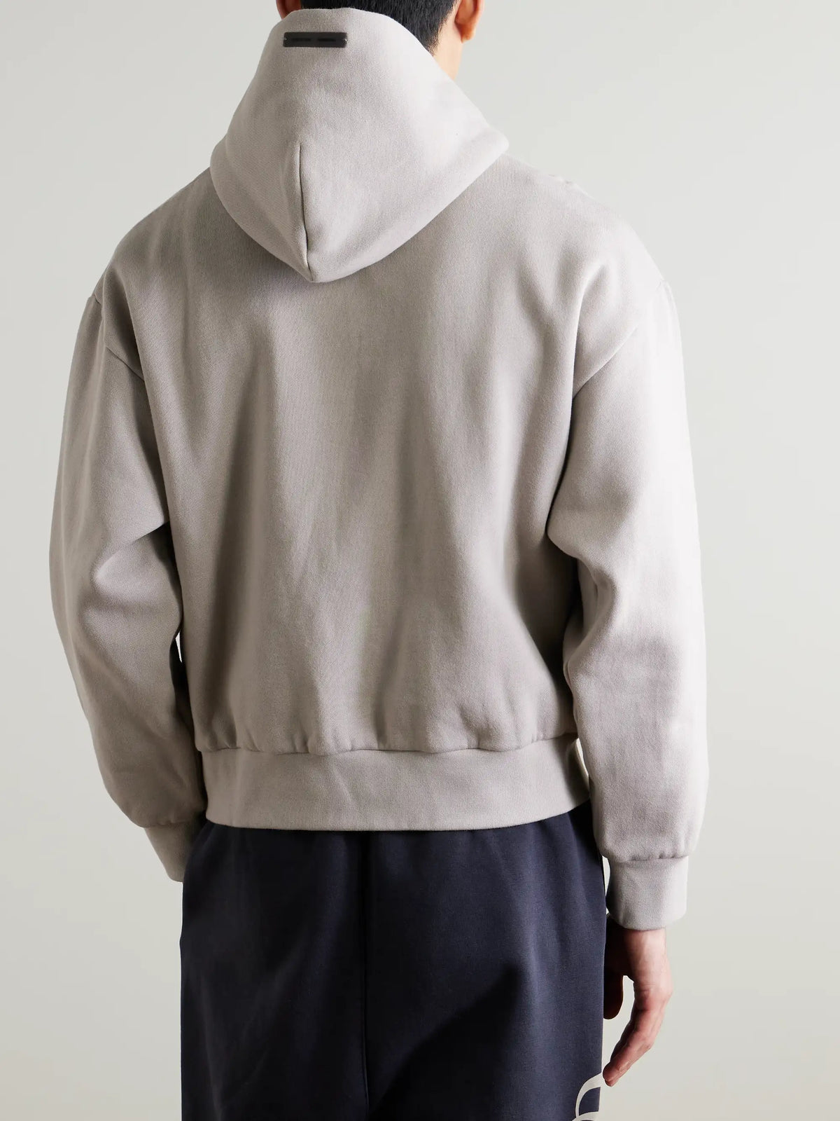 FEAR OF GOD ESSENTIALS Logo-Print Cotton-Blend Jersey Hoodie - Gray