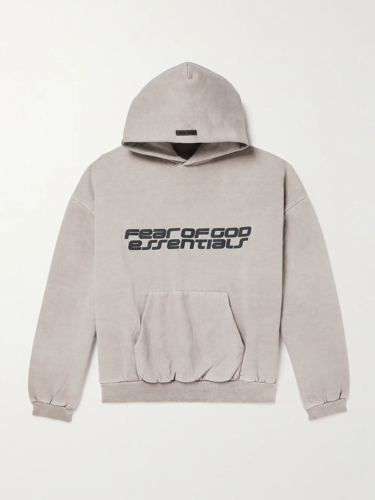 FEAR OF GOD ESSENTIALS 90s Logo-Print Cotton-Jersey Hoodie - Gray